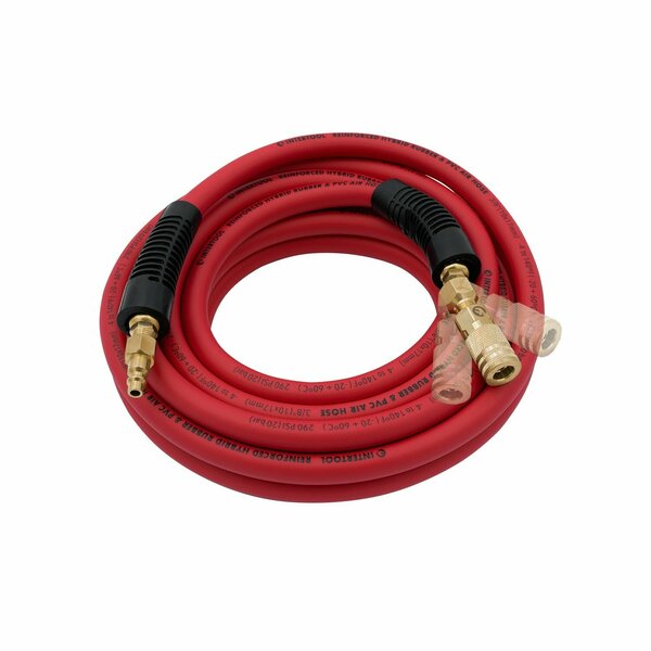 Intertool Hybrid Air Hose, 25 ft. x 3/8 in., Red PT08-1781